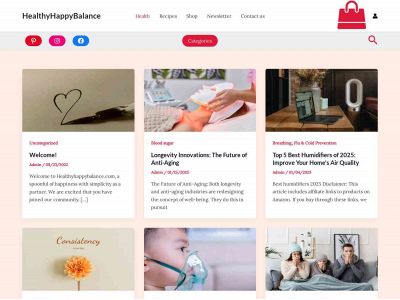 healthyhappybalance.com snapshot
