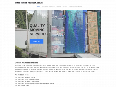 www.rainierdelivery.com snapshot