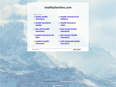 healthyfamilies.com snapshot