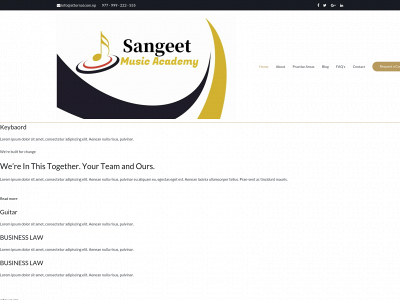 sangeetmusicacademy.com snapshot