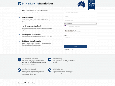drivinglicensetranslation.com snapshot