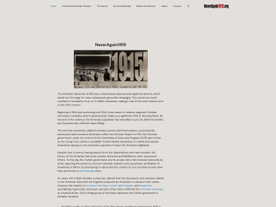 neveragain1915.org snapshot