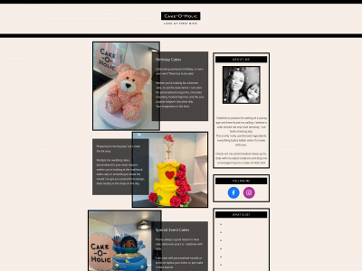 cakeoholic.co.uk snapshot