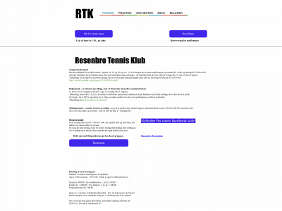 resenbro-tennisklub.dk snapshot
