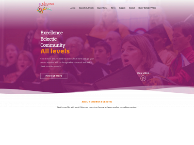 choruseclectic.org snapshot
