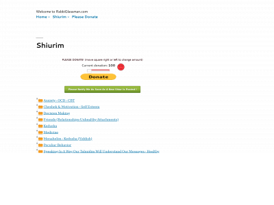 rabbiglassman.com snapshot