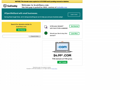kcairlines.com snapshot