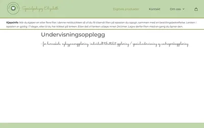 spesialpedagogelizabeth.no snapshot