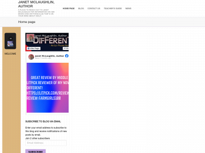 janetmclaughlin-author.com snapshot