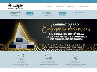 dentisterieballivylevesque.ca snapshot