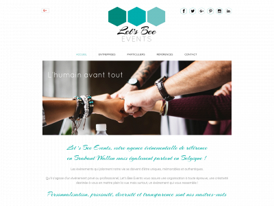 letsbeeevents.be snapshot