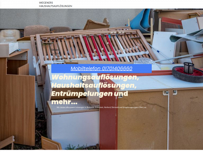 wegenershaushaltsaufloesungen.de snapshot