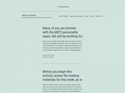 brainyacademiacom.com snapshot