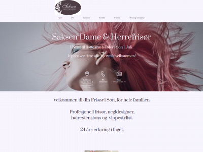 saksenfrisor.no snapshot