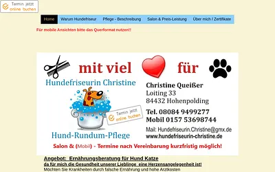 hundefriseurin-christine.de snapshot
