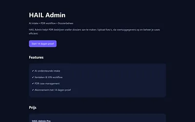 hailadmin.com snapshot