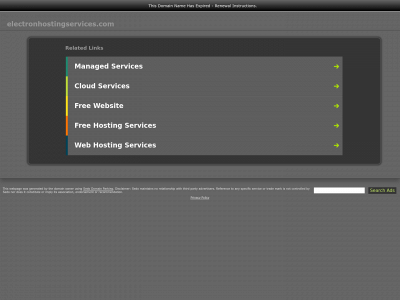 electronhostingservices.com snapshot