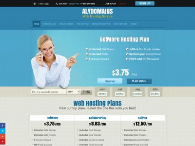 alydomains.com snapshot