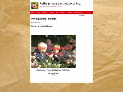 ruthsprivatepasningsordning.dk snapshot