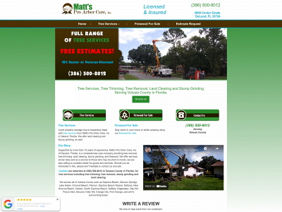 www.mattsproarborcare.com snapshot