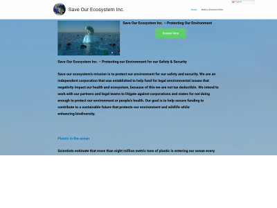 saveourecosystem.com snapshot