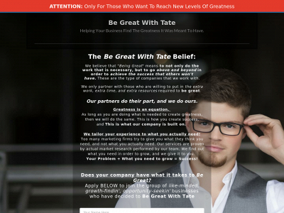 begreatwithtate.com snapshot