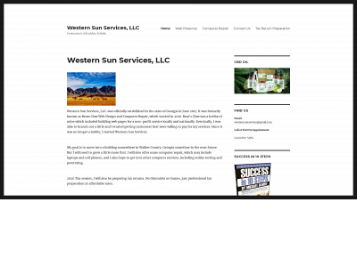 westernsunservices.com snapshot