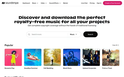 app.soundstripe.com snapshot