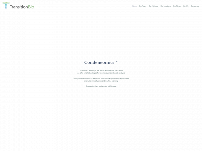 transitionbio.com snapshot