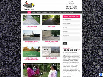 www.drivewaylady.com snapshot