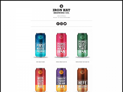 ironhatbrewing.com snapshot