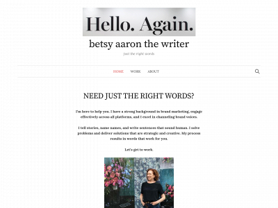 betsyaaronthewriter.com snapshot
