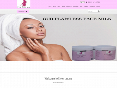 evieskincareonline.com snapshot