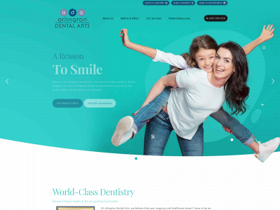 arlingtondentalarts.com snapshot