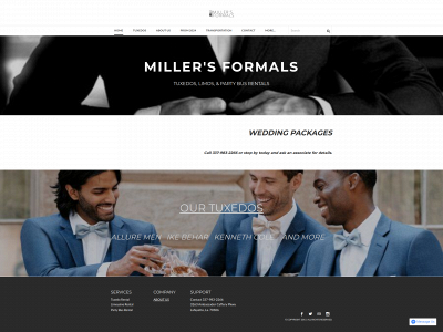 www.millers-formals.com snapshot