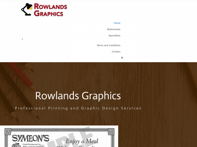 rowlandsgraphics.com snapshot