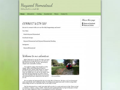 hayseedhomestead.com snapshot