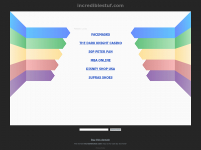 incrediblestuf.com snapshot