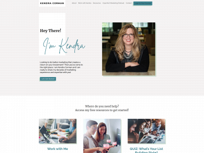 kendracorman.com snapshot
