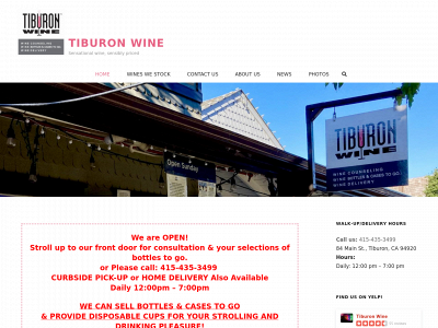 tiburonwine.net snapshot