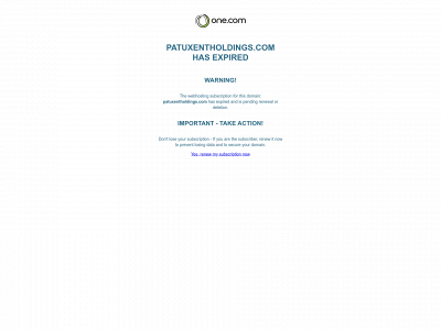 patuxentholdings.com snapshot