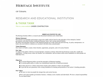 heritageinstituteghana.com snapshot