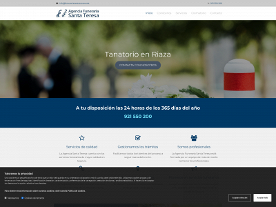www.funerariariaza.es snapshot