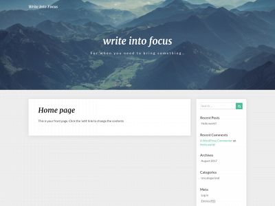 writeintofocus.com snapshot