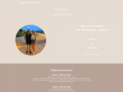 emiliemicael.se snapshot