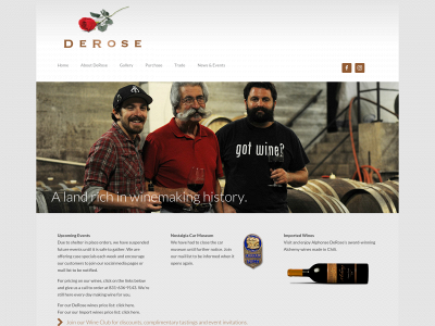 derosewine.com snapshot