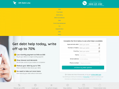 www.ukdebtline.org.uk snapshot