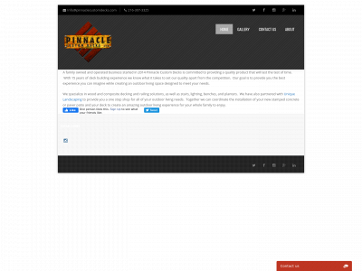 pinnaclecustomdecks.com snapshot