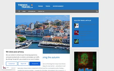 trendsandtravel.dk snapshot