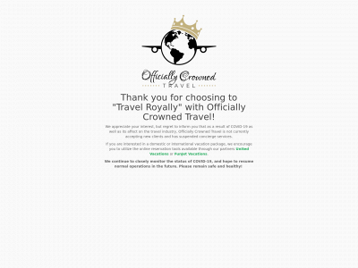 officiallycrownedtravel.com snapshot